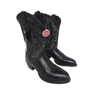 Laredo Men's 68450 Birchwood Leather Round Toe Cowboy Western Boot Black Size 9D